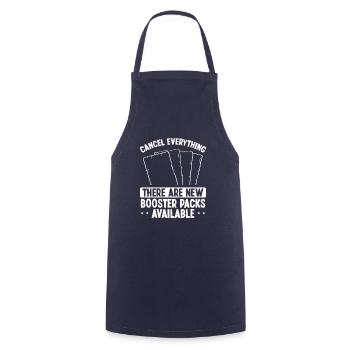 Trading Card Game Collector TCG Wizard Card - Cooking Apron - navy - Front - AI Model Male 185 dark (185cm)