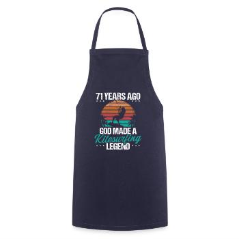 71 Birthday Kitesurf Legend Kiteboard 71 Year Old - Cooking Apron - navy - Front - AI Model Male 185 dark (185cm)