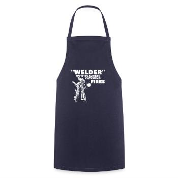 Welder Outfits Always Catching Fires Welding - Kochschürze - Navy - Vorne - AI Model Male 185 dark (185cm)