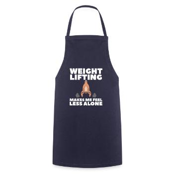 Weightlifting Makes Me Feel Less Alone Weightlifte - Kochschürze - Navy - Vorne - AI Model Male 185 dark (185cm)