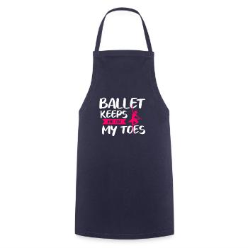 Ballet Keeps Me On My Toes - Cooking Apron - navy - Front - AI Model Male 185 dark (185cm)