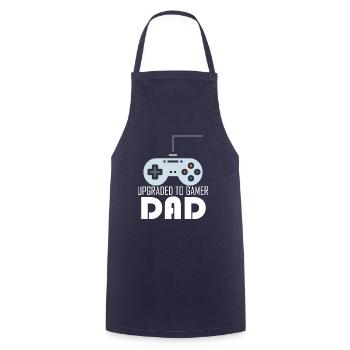 Upgraded to Gamer Dad Matching Video Game Players - Cooking Apron - navy - Front - AI Model Male 185 dark (185cm)