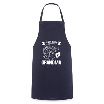 First Time Grandma Pregnancy Announcement - Kochschürze - Navy - Vorne - AI Model Male 185 dark (185cm)