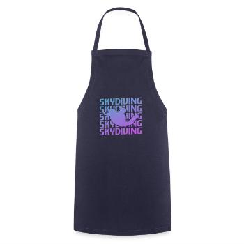 Retro Vintage Classic Skydiving Skydiver - Cooking Apron - navy - Front - AI Model Male 185 dark (185cm)