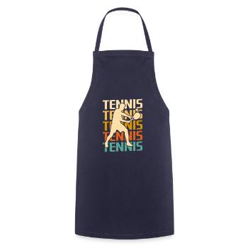 Joueur de tennis Retro Vintage Classic - Tablier de cuisine - marine - Devant - AI Model Male 185 dark (185cm)