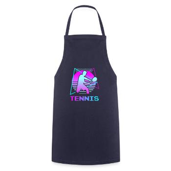 Joueur de tennis Retro Vintage Classic - Tablier de cuisine - marine - Devant - AI Model Male 185 dark (185cm)