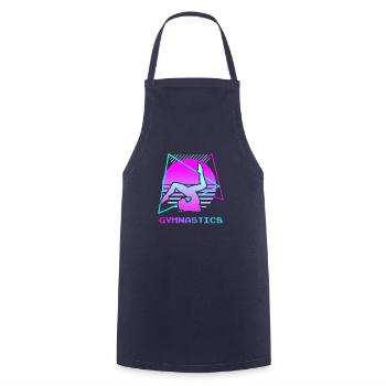 Retro Vintage Classic Gymnastics Gymnastic Gymnast - Cooking Apron - navy - Front - AI Model Male 185 dark (185cm)
