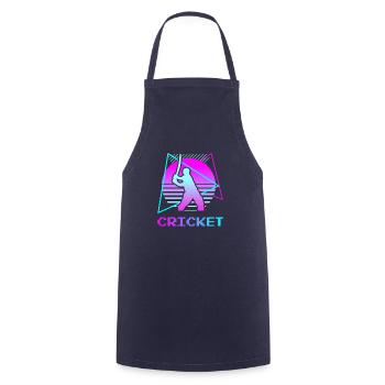 Retro Vintage Classic Cricket Player - Cooking Apron - navy - Front - AI Model Male 185 dark (185cm)