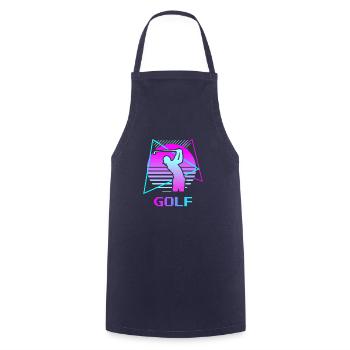 Retro Vintage Classic Golf Golfing Golfer - Kochschürze - Navy - Vorne - AI Model Male 185 dark (185cm)