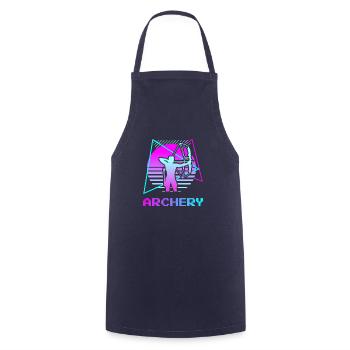 Retro Vintage Classic Archer Archery - Cooking Apron - navy - Front - AI Model Male 185 dark (185cm)