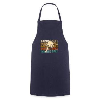 Retro Vintage Classic Pickleball Paddle Ball - Cooking Apron - navy - Front - AI Model Male 185 dark (185cm)
