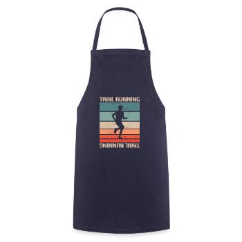 Retro Vintage Classic Trail Running Runner - Kochschürze - Navy - Vorne - AI Model Male 185 dark (185cm)