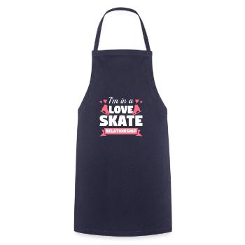 Je suis dans un amour Skate Relation Patineur Patineur - Tablier de cuisine - marine - Devant - AI Model Male 185 dark (185cm)