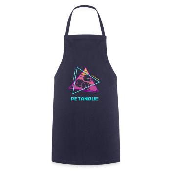 Retro Vintage Classic Petanque Player - Cooking Apron - navy - Front - AI Model Male 185 dark (185cm)