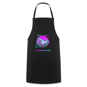 Retro Vintage Classic Breakdancing Breakdance Danc - Cooking Apron - black - Front - AI Model Male 185 dark (185cm)