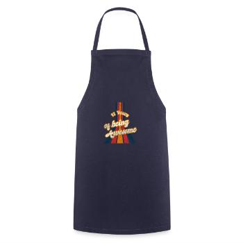 Groovy 11 Years Of Being Awesome Birthday - Cooking Apron - navy - Front - AI Model Male 185 dark (185cm)