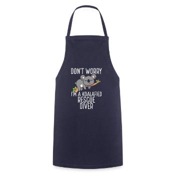 Koalafied Rescue Diving Instructor Koala Dive - Cooking Apron - navy - Front - AI Model Male 185 dark (185cm)