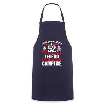52 Year Old Camper Scouting Scout 52 Birthday - Cooking Apron - navy - Front - AI Model Male 185 dark (185cm)