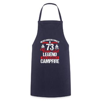 73 Year Old Camper Scouting Scout 73 Birthday - Cooking Apron - navy - Front - AI Model Male 185 dark (185cm)
