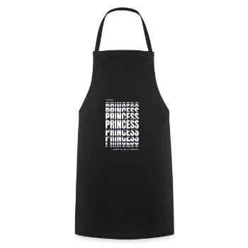 Oubliez princesse je veux être une fille scientifique - Tablier de cuisine - noir - Devant - AI Model Male 185 dark (185cm)