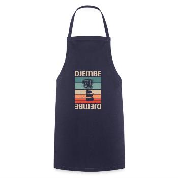 Retro Vintage Classic Djembe Player Instrument - Cooking Apron - navy - Front - AI Model Male 185 dark (185cm)