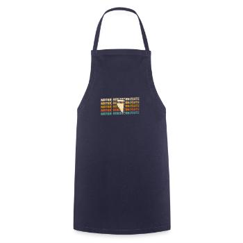 Retro Vintage Classic Native American Flute Flutis - Cooking Apron - navy - Front - AI Model Male 185 dark (185cm)