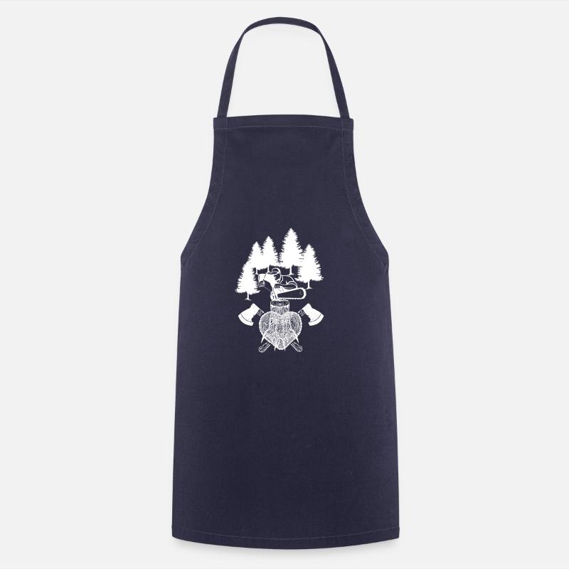 Tronçonneuse Axe Forester Bûcheron Scie Chaîne - Tablier de cuisine - marine
