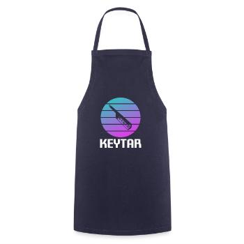 Retro Vintage Classic Keytar Player Instrument - Cooking Apron - navy - Front - AI Model Male 185 dark (185cm)