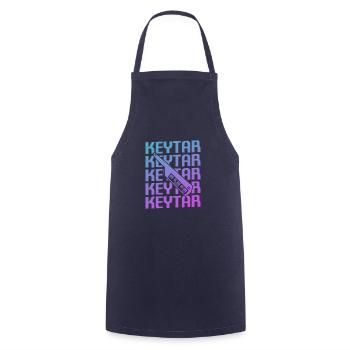 Retro Vintage Classic Keytar Player Instrument - Cooking Apron - navy - Front - AI Model Male 185 dark (185cm)