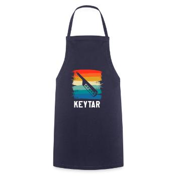 Retro Vintage Classic Keytar Player Instrument - Cooking Apron - navy - Front - AI Model Male 185 dark (185cm)