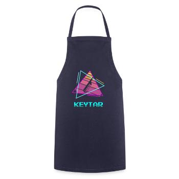 Retro Vintage Classic Keytar Player Instrument - Cooking Apron - navy - Front - AI Model Male 185 dark (185cm)