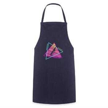 Retro Vintage Classic Keytar Player Instrument - Cooking Apron - navy - Front - AI Model Male 185 dark (185cm)