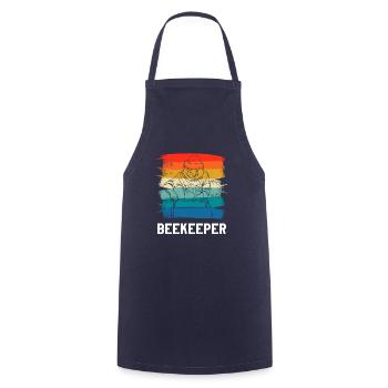 Retro Vintage Classic Beekeeper Beekeeping - Kochschürze - Navy - Vorne - AI Model Male 185 dark (185cm)
