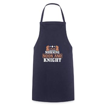 Je joue Morning Noon et Knight - Tablier de cuisine - marine - Devant - AI Model Male 185 dark (185cm)