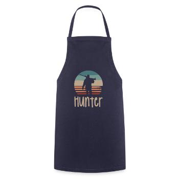 Retro Vintage Classic Hunter Hunting - Cooking Apron - navy - Front - AI Model Male 185 dark (185cm)