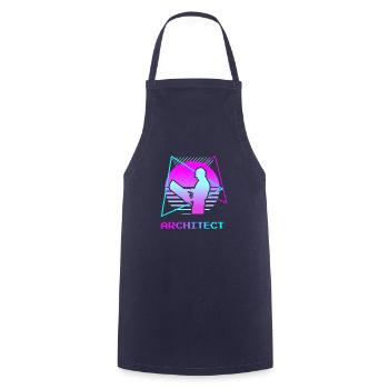 Retro Vintage Classic Architect Architecture - Cooking Apron - navy - Front - AI Model Male 185 dark (185cm)