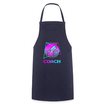 Rétro Vintage Classic Coach Coaching - Tablier de cuisine - marine - Devant - AI Model Male 185 dark (185cm)