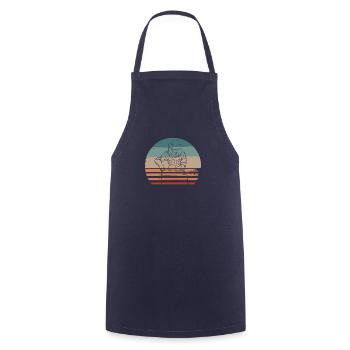Retro Vintage Classic Beekeeper Beekeeping - Kochschürze - Navy - Vorne - AI Model Male 185 dark (185cm)