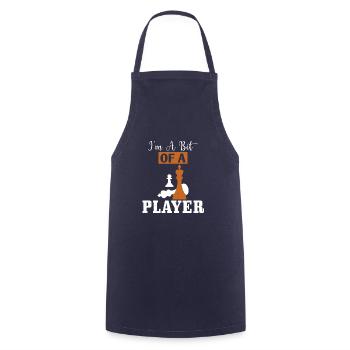 i’m a bit of a player - Cooking Apron - navy - Front - AI Model Male 185 dark (185cm)