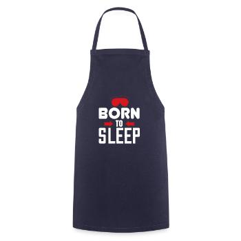 Né pour dormir 01 - Tablier de cuisine - marine - Devant - AI Model Male 185 dark (185cm)