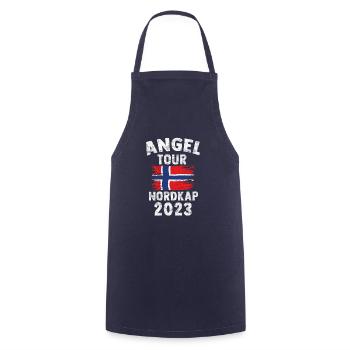 NORDKAP 2023 Angel Tour Norwegen Personalisierbar - Kochschürze - Navy - Vorne - AI Model Male 185 dark (185cm)