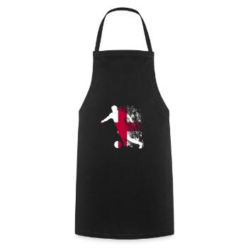 National team England Football World Cup - Cooking Apron - black - Front - AI Model Male 185 dark (185cm)