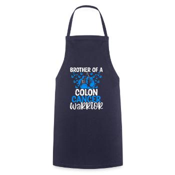 Sensibilisation au cancer du côlon Frère jumeaux Frère et sœur - Tablier de cuisine - marine - Devant - AI Model Male 185 dark (185cm)