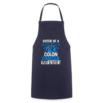Colon Cancer Awareness Sister Twins Sibling - Cooking Apron - navy - Front - AI Model Male 185 dark (185cm)
