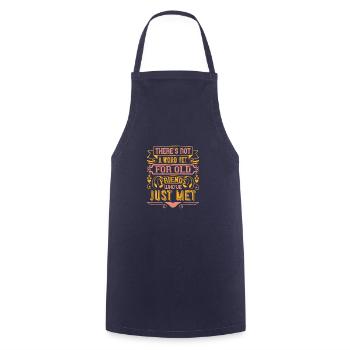 There’s not a word yet for old friends who’ve - Cooking Apron - navy - Front - AI Model Male 185 dark (185cm)