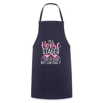 Home Stager Interior Decorator Stylist Staging - Cooking Apron - navy - Front - AI Model Male 185 dark (185cm)