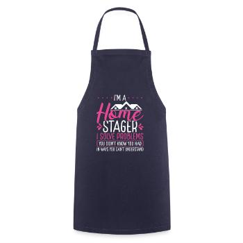 Home Staging solve problems Interior Home Stager - Cooking Apron - navy - Front - AI Model Male 185 dark (185cm)