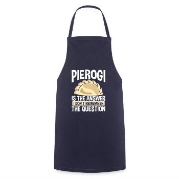 Pierogi is the answer Traditional Polish Maker - Cooking Apron - navy - Front - AI Model Male 185 dark (185cm)
