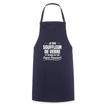 Je Suis Souffleur De Verre Et Toi Quel Est Ton - Tablier de cuisine - marine - Devant - AI Model Male 185 dark (185cm)