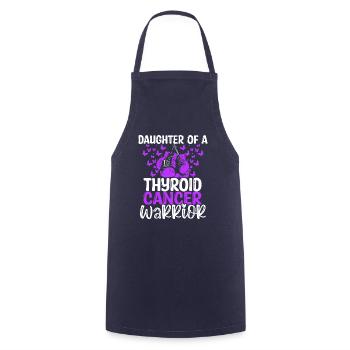 Thyroid Cancer Awareness Month Daughter - Cooking Apron - navy - Front - AI Model Male 185 dark (185cm)